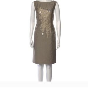 LAFAYETTE 148 Bateau Neckline Knee-Length New Years Cocktail Dress Size US 2